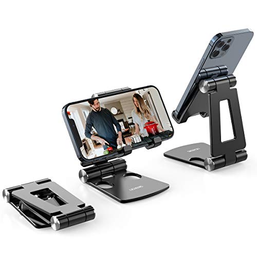 licheers Cell Phone Stand, Phone Stand for Desk, Foldable Desktop Phone Holder Dock Compatible with...