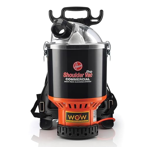 Hoover Commercial Shoulder Vac Pro Backpack Bagged Vacuum Cleaner, with HEPA Media Filter,...