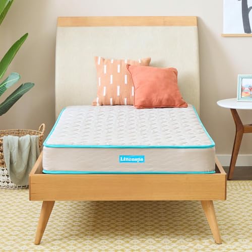 Linenspa 6 Inch Mattress - Firm Feel - Bonnell Spring with Foam Layer - Mattress in a Box - Youth or...