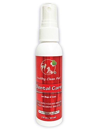 Healthy Clean Pet Dog Breath Freshener - All Natural Spray for Stinky Pet Breath - Food & Water...