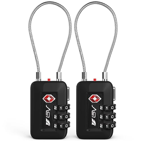 TSA Accepted Luggage Travel Lock, Set-Your-Own Combination Lock for School Gym Locker, Luggage...