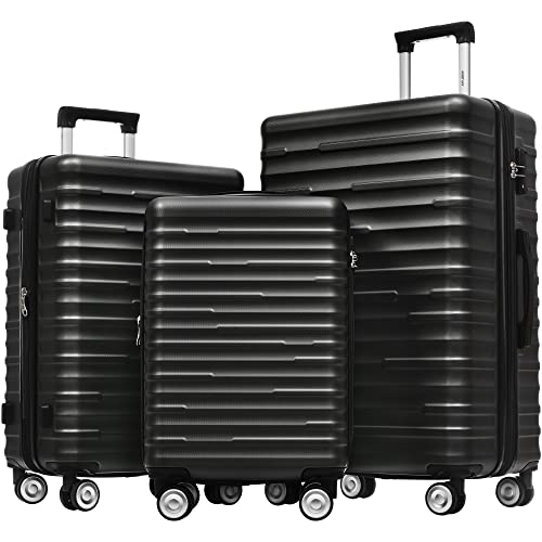 Merax Luggage Sets with TSA Locks, 3 Piece Lightweight Expandable Luggage with Spinner Wheels 20inch...