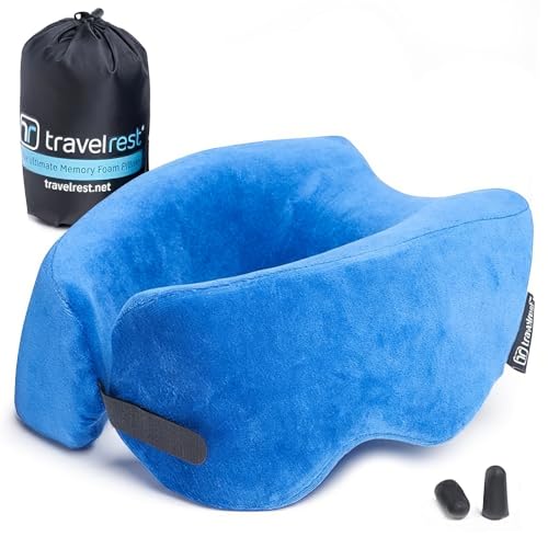 TRAVELREST Nest Memory Foam Travel Pillow/Neck Pillow - Advanced Neck Support for Long Flights -...