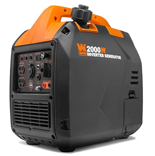 WEN 56203i Super Quiet 2000-Watt Portable Inverter Generator w/Fuel Shut Off, CARB Compliant, Ultra...