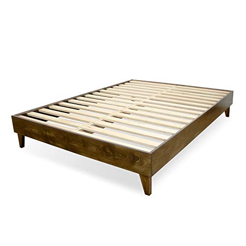 ExceptionalSheets Wood Bed Frame - 100% North American Pine - Solid Mattress Platform Foundation...