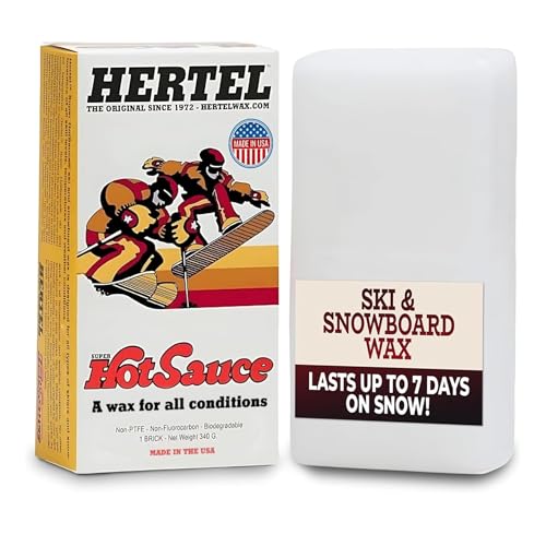 Hertel Wax Super HotSauce All Temperature Ski and Snowboard Wax - Ski Wax Rub On or Iron On Wax for...