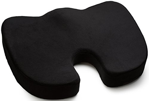 Seat Cushion, Luxfit Premium Coccyx Orthopedic 100% Memory Foam Seat Cushion - 2 Year Warranty...