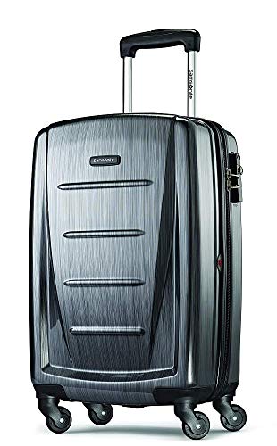 Samsonite Winfield 2 Hardside Expandable Luggage with Spinner Wheels, Charcoal, Checked-Large...