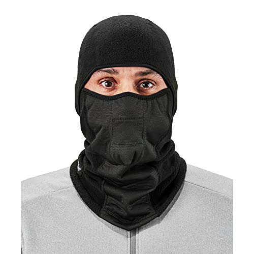 Ergodyne N-Ferno 6823 Balaclava Ski Mask, Wind-Resistant Face Mask, Hinged Design, Each, Black, One...