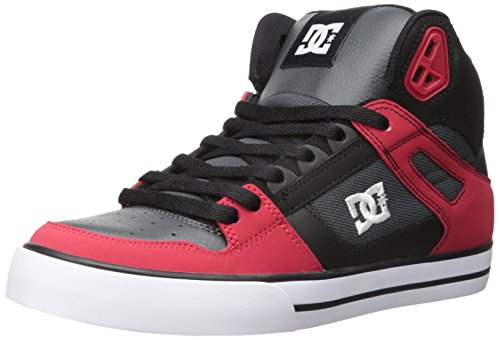 DC Shoes Men's DC Spartan High WC Skate Shoes Skateboarding, Red/Grey/Black, 13 M US