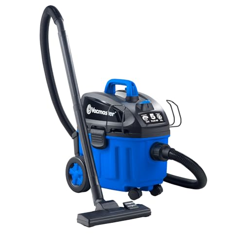 Vacmaster 4 Gallon, 5 Peak HP with 2-Stage Industrial Motor Wet/Dry Floor Vacuum, VF408, Blue