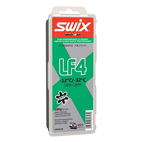 Swix LF04X-18 Cera Nova X Low Fluoro Performance Base Wax, Green, 180gm
