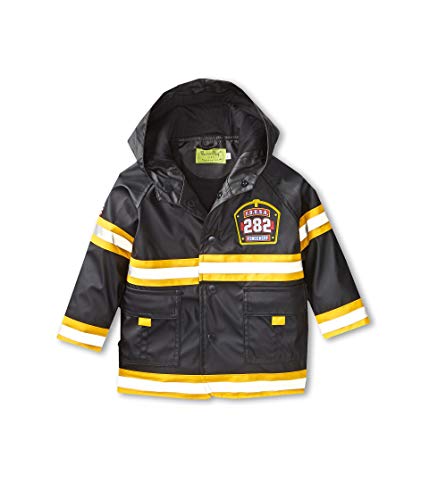 Western Chief Kids Boy's F.D.U.S.A. Firechief Raincoat (Toddler/Little Kids/Big Kids) Black 4T...