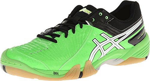 ASICS Men's Gel-Domain 3 Volleyball Shoe,Neon Green/White/Black,13 M US