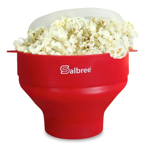 The Original Salbree Microwave Popcorn Popper, Silicone Popcorn Maker, Collapsible Microwavable Bowl...