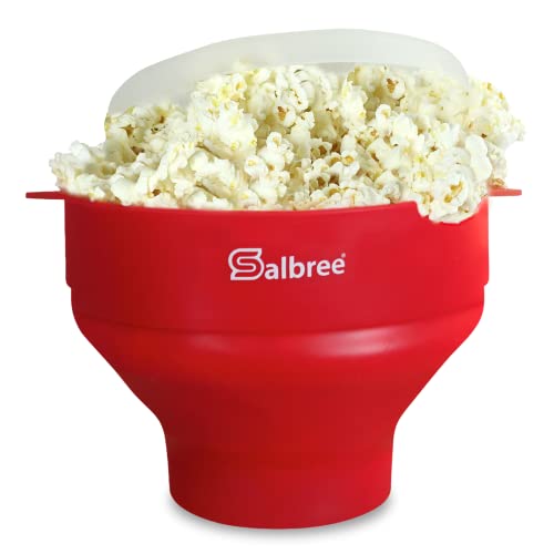 The Original Salbree Collapsible Silicone Microwave Popcorn Popper Maker Machine, Microwavable Bowl...