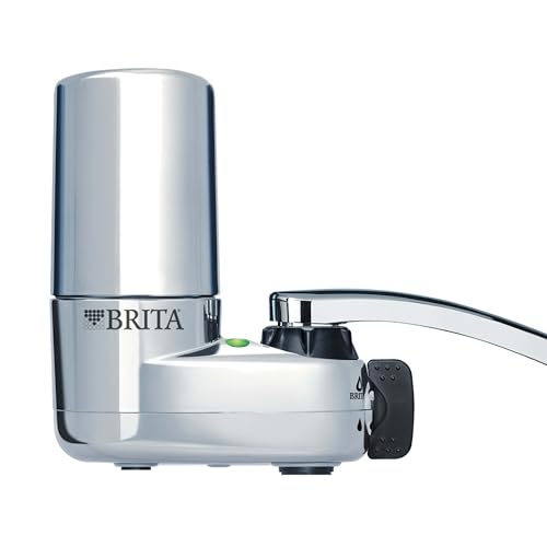 Brita Water Filter for Sink, Faucet Mount Water Filtration System for Tap Water with 1 Replacement...