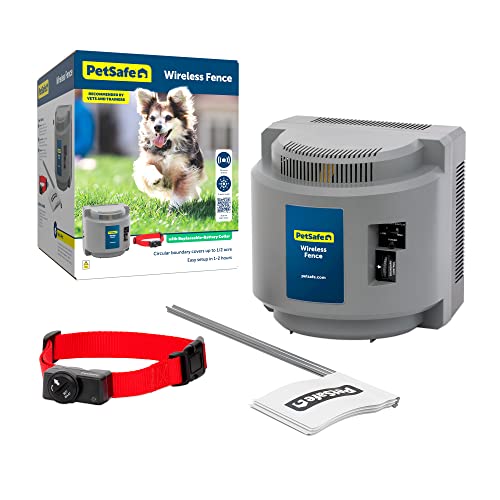 PetSafe Original Wireless Electric Fence for Dogs, Portable for Travel Covers Up to 1/2 Acre,...