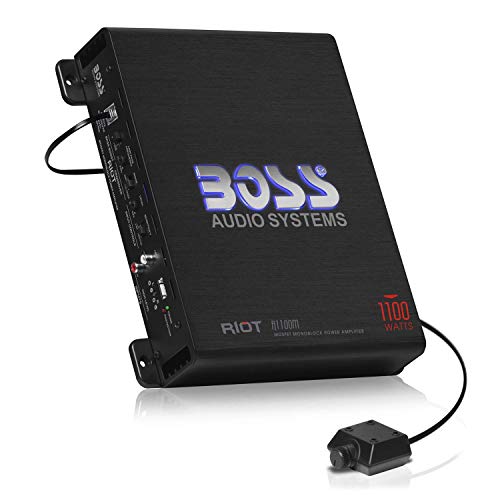 BOSS Audio Systems R1100M Riot Series Car Audio Subwoofer Amplifier - 1100 High Output, Monoblock,...