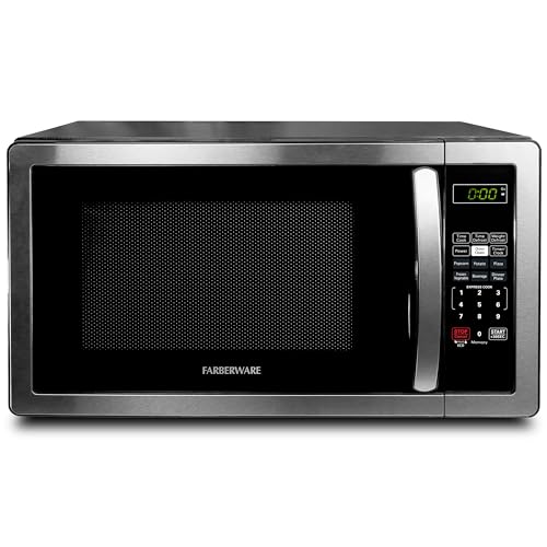 Farberware Countertop Microwave 1000 Watts, 1.1 cu ft - Microwave Oven With LED Lighting and Child...