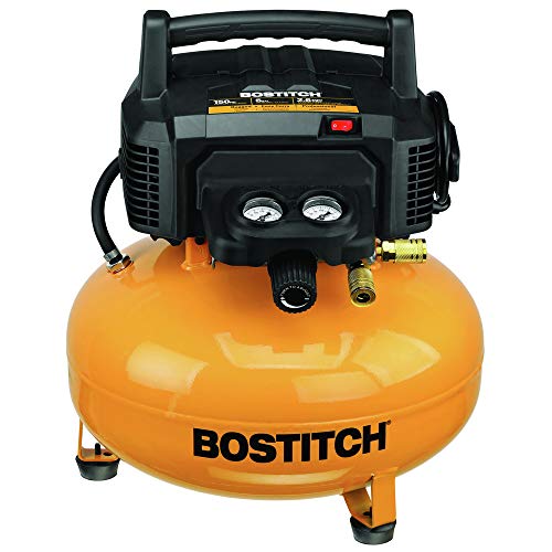 Bostitch BTFP02012 0.8 HP 6 Gallon Oil-Free Pancake Air Compressor