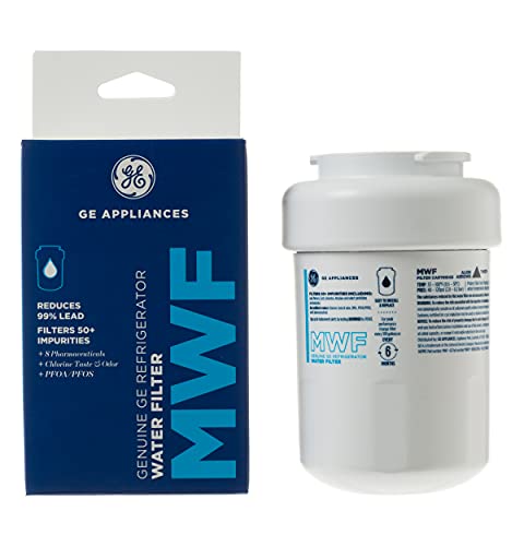 GE MWF Refrigerator Water Filter | Certified to Reduce Lead, Sulfur, and 50+ Other Impurities |...