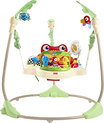 Fisher-Price Baby Bouncer Rainforest Jumperoo Activity Center with Music Lights Sounds and...