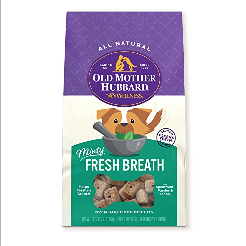 Old Mother Hubbard by Wellness Mother's Solutions Minty Fresh Breath Natural Dog Treats, Crunchy...
