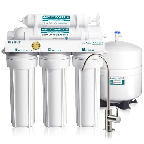 APEC Water Systems ROES-50 Essence Series Top Tier 5-Stage WQA Certified Ultra Safe Reverse Osmosis...