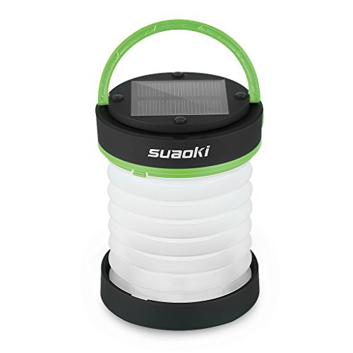 SUAOKI Led Camping Lanterns for Lighting (Powered by Solar Panel and USB Charging) Collapsible...