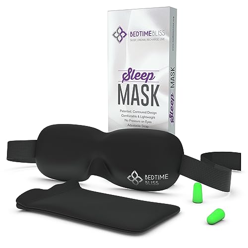 Sleep Mask | Eye Mask for Sleeping Men/Women Better Than Silk Our Luxury Blackout Contoured Eye...