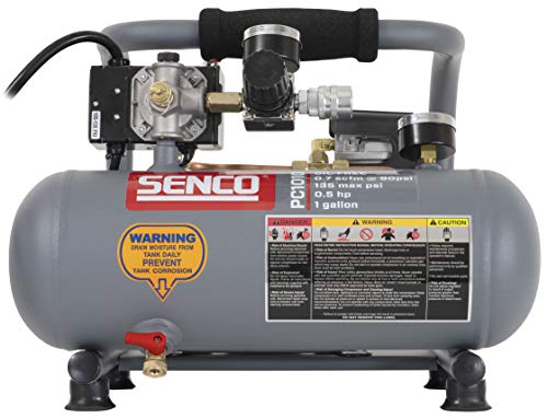 Senco PC1010 1/2- Horsepower 1-Gallon Matte Finish and Trim Portable Hot Dog Air Compressor,...
