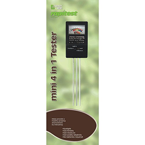 Luster Leaf 1818 Rapitest 4-in1 Soil pH/Moisture/Fertility/Light Tester, Fertility