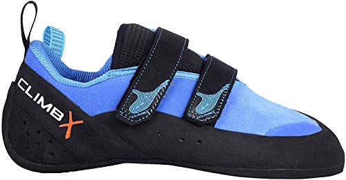 Climb X Rave Strap Climbing Shoe 2018 (8, Blue)