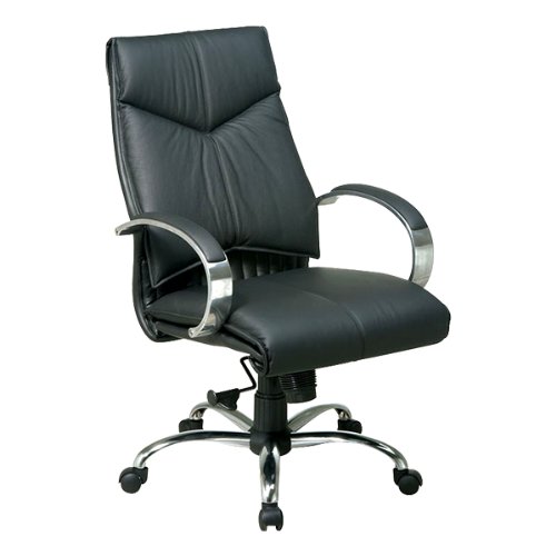 OSP8201 - Office Star Deluxe Mid-Back Executive Leather Chair