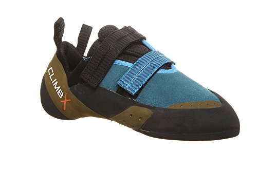 Climb X Redpoint 2.0 Climbing Shoe with Free Sickle M-16 Climbing Brush (Men's 8, Blue)