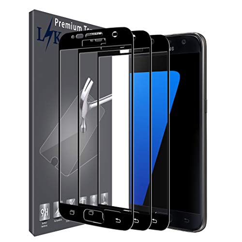 LK [3 Pack] Screen Protector for Samsung Galaxy S7, [Full Cover] [Japan Tempered Glass] with...