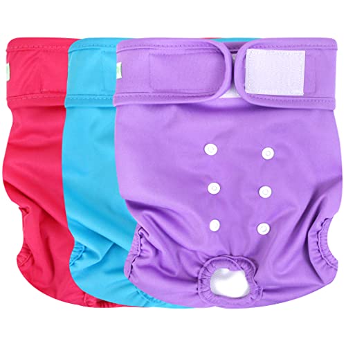 wegreeco Washable Reusable Premium Female Dog Diapers, Medium Large Small Dog Doggie Puppy & Doggy...