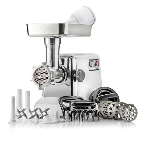 STX International Turboforce 3000 Series 5-in-1 Electric Meat Grinder | 3000W Max | 3-Speed | Size...