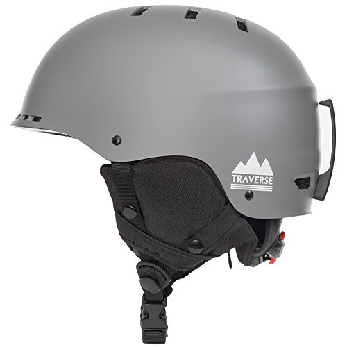 Traverse Sports 2-in-1 Convertible Ski & Snowboard/Bike & Skate Helmet, Matte Slate, Large/X-Large
