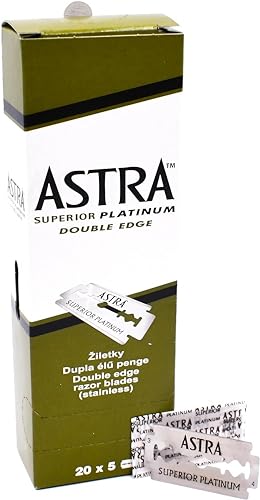 Astra Platinum Double Edge Safety Razor Blades,100 Count (Pack of 1)