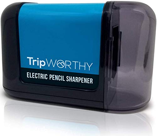 Electric Pencil Sharpener - Battery Operated (No Cord) - Ideal For No. 2 and Colored Pencils...