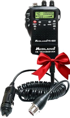 Midland 75-822 Handheld CB Radio & Mobile CB Radio – Walkie Talkie with 40 Channels, NOAA Weather...