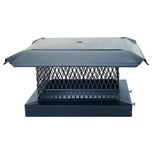 Copperfield Chimney 14811 HomeSaver Pro Black Chimney Cap - .75 Inch Mesh - 17 Inches x 17 Inches