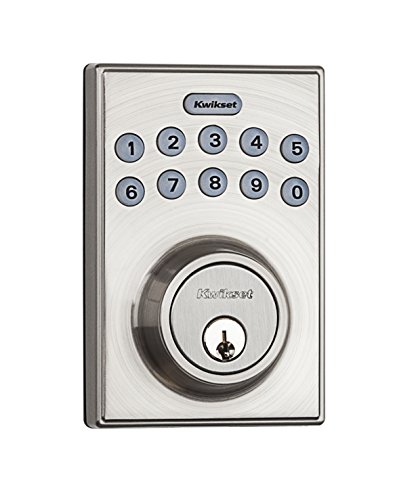 Kwikset 92640-001 Contemporary Electronic Keypad Single Cylinder Deadbolt with 1-Touch Motorized...