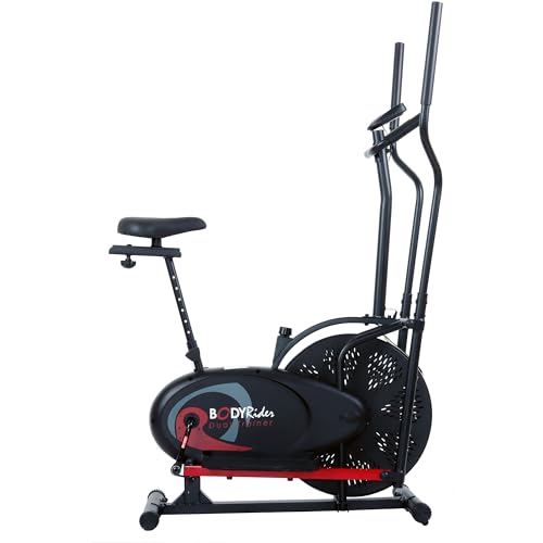 Body Rider Elliptical Machine and Stationary Bike with Seat and Easy Computer, Dual Trainer 2-in-1...