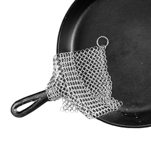 The Ringer - The Original Stainless Steel Cast Iron Cleaner, Patented XL 8x6 Inch Design