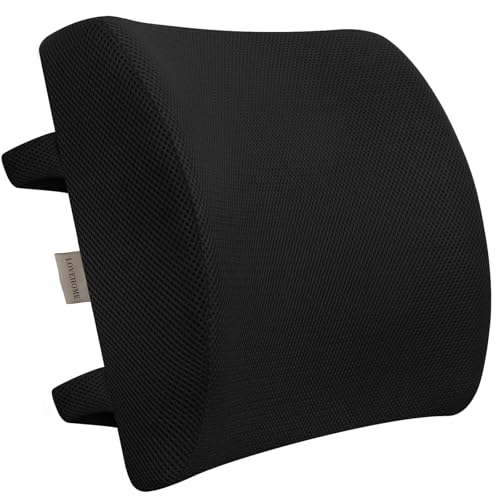 LOVEHOME Lumbar Pillow for Chair and Car, Back Support for Office, Memory Foam Cushion with Mesh...