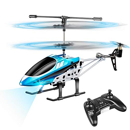 VATOS RC Helicopters, Remote Control Helicopter with Gyro and LED Light 3 Channel Alloy Mini...