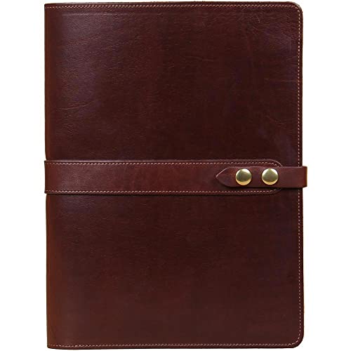 Brown Full-Grain Leather Portfolio No.18, Padfolio Folder | Made in USA | Col. Littleton